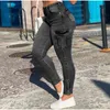 Plus Size tasche patchwork slim fit jeans cargo 3XL vintage streetwear vita alta zip orlo elastico skinny denim pantaloni a matita R3rm #