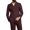 Burdy Traje de hombre de 2 piezas Blazer de un solo pecho Novio de boda Esmoquin Estilo indio Traje de hombre elegante XS-5XL n2hC #