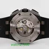 Moissanite AP Wristwatch Epic Royal Oak Offshore 26405ce Mens Watch Black Ceramic Fluorescerande Digital Pointer Automatisk mekanisk världsberömd klocka Swiss Clock