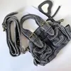 Vintage y2k Crossbody Çantalar Kadınlar için Yıkanmış Denim Mini Çantalar Günlük Sokak Giyim Moto Biker Çok Cep Omuz Çantaları 240322