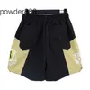 الصيف Rhude Mens Mensed Letter Printed Coconut Tree Color Block Shorts Shorts Disual