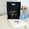 Bolsas de almacenamiento 30x20 cm Extra grueso al por menor Compras de plástico Regalo reutilizable con asa 100 piezas Gracias Mercancía