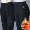 Pantaloni da donna a righe nere OL abiti formali per donna Pant Autunno Inverno Slim Femal Abbigliamento alla caviglia elastico B L0pS #