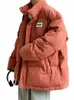 juspinice Heren Winter Down Cott Parka Corduroy Dikker Warme Jassen Casual Losse Jas Unisex Streetwear Japanse Uitloper Mannen z9vK #