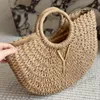 Torby projektantów letnia moda rattan kobiety tkane torebki żeńskie torebki na plażę słomy torby crossbody casual torebki 220429 240330