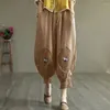 Spodnie damskie Trendy kolor Kobiety Harem oddychający plus rozmiar w połowie kalcyny Dziewiąte kobiece ubrania