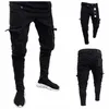 cargo Pants Jeans Mens Ripped Black Straight Slim Denim Trousers Streetwear Biker Stretch Casual Y2k Jeans Fi Man Clothing S1Wd#