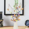 Fleurs décoratives 10 pcs Pâques Branche d'oeuf arbre de printemps cadeau de fête de fête gâteau décorations de topper faux ornements artificiels