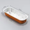 Baking Moulds 10Pcs 200ml Aluminum Foil Cake Box Rectangular Tin Cupcake Pan Pudding Cheese Dessert Cup With Lid