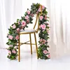 Ghirlande di fiori decorativi Rose viti floreali artificiali per runner da tavolo Porte Decorazione per interni ed esterni Decorazioni per pareti False Dhg0I