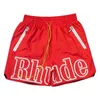 Latest styles Rhude Shorts Shirt Europe America Designer Fashion Mens Short Summer high-quality sports casual loose fitting beach pants