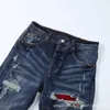 Offamiri Trendy Mens 2023 Spring e autunno High Street Letter in difficoltà Slimt Leggings Jeans Fashion Jeans