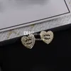 Boucles d'oreilles en cristal tendance, boucles d'oreilles classiques en forme de cœur rose, boucles d'oreilles en strass scintillant avec boîte