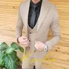 men's Wedding Suit Groom Jacket Vest Pants Bow Tie Three Piece Set Men Busin Formal Blazer Custom z6ol#