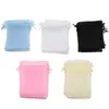 Gift Wrap 50Pcs Wedding Party Favor Bags Jewelry Bag Transparent Organza Small Packaging 9X12 Cm