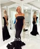 Party Dresses Prom Dress Feather Strapless Mermaid Cocktail Tassel Hugging Skirts Charmeuse Evening 2024