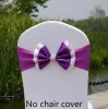 Sashes Hotel Wedding Chair Cover Decorative Flower Bowknot Chair Back Belt Chair Cover Chair Back Cover Double Sequins 10 pcs