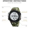 Armbanduhren SKMEI Military Green Camouflage Field Adventure Herren Sport Schwimmuhr Kompass Schritt Kilometerstand Kalorien 2166