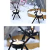 Candle Holders Metal Reindeer Black Iron Tealight-Holders For Christmas Dining Table Decoration Easy To Use