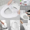 2024 5/10 Stuks Wegwerp Toiletbril Cover Wc Wc Mat Biologisch Afbreekbaar Reizen Camping Hotel Toiletpapier Pad badkamer Accessoires