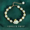 Bracelets à maillons en Jade pour femmes, Design de Niche Instagram, niveau d'apparence élevé, chaîne à main pour étudiants, cadeau d'anniversaire ancien
