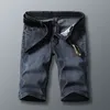 estate uomo corto jeans denim sottile lunghezza al ginocchio nuovi pantaloni casual freschi pantaloni corti elastici giornalieri di alta qualità nuovi arrivi P34B #