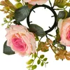 Flores decorativas anel de vela decoração de mesa peças centrais de casamento flores realistas para o dia dos namorados janela de ação de graças quarto casa