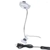 Table Lamps 8X Illuminated Magnifier Flexible Rotation Desktop Glass Soldering