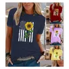 Dames plus size T-shirt Oc-Vip00010 grote korte mouw zomer dames bloemen en planten patroon cartoon hart top gepersonaliseerde Cust Dhhvm