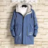 Vinterhantjackan Män huva förtjockad fritid nedåt Cott Jacket Youth Winter Cott Jacket Man Parkas Winter B3CB#