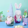 Poupée de pâques sans visage, lapin, œuf de radis, décoration d'ambiance de fête, en stock, nouvelle collection