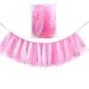 Table Skirt 3pcs Glitter Tulle Tutu High Chair Decor For Baby Birthday Shower Party (Silver)