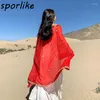 Sciarpe Sporike Sciarpa stile etnico rosso Desert Sarong Scialle da viaggio Spiaggia al mare Vacanza sottile per le donne