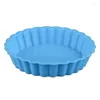 Moldes para hornear 6 unid ecológico molde de pastel de silicona pastel de fruta tartas de huevo bandeja redonda fondant para hornear herramientas de pan