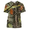 Camiseta de verano FI 3D Impresión Mamba Grass Jungle Camando Camando Camiseta Camete de caza para hombres Mujeres Copas de ropa de secado rápido Camas R1Vs#