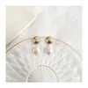 Orecchini pendenti Perla barocca d'acqua dolce naturale S925 Orecchini a bottone in argento con ECO Brass14k Oro Corea Fasion Gioielli per le donne GIACINTO