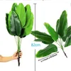 Decorative Flowers 82cm Artificial Banana Leaf 9 Leaves Fake Potted Plant Simulation Landscaping Home Wedding Decor