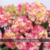 Soie 10 têtes 5 pièces Simulation hortensia nouvelle décoration maison affichage faux Bouquet de fleurs décor de mariage mariée tenant des fleurs s