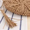 Umhängetaschen Runde Strohtasche Handgemachte Rattan Gewebte Quaste Seil Gestrickte Frauen Umhängetasche Handtasche Sommer Strand Böhmen