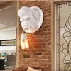 Duvar lambası Modern Yaratıcı Reçine Goril Goril Retro Hayvan Led Yatak Odası