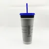 Tassen 710 ml Schwarz weiß Strohbecher mit Deckelfarbe Kaffeetasse wiederverwendbare Plastikwasserbecher Logo 1 Stcs Tropfen