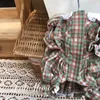 Dog Apparel Dress For Dogs Clothes Plaid Bowknot Pet Clothing Cat Small Bear Print Spring Summer Green Fashion Yorkshire Accessories