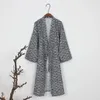 Home Kleding Stijlvol en comfortabel Heren losvallende badjas Nachtkleding Badjas Zachte Japanse Kimono Yukata Katoen (zwart)