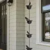 Film Creative Birds on Cups Metal Rain Chain Rain Catcher for Gutter Roof Decoration Metal Drainage Rain Chain Downspout Tool