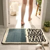Tapis de bain tapis de salle de bain de luxe léger tapis en microfibre doux et absorbant tapis en peluche antidérapant lavage sec pour douche au sol