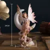 Esculturas lindo anjo, decoração de casa, estatueta em miniatura, fada da flor, estátua, escultura, moderno, sala de estar, decoração decorativa, arte de mesa