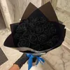 Fiori decorativi Glitter Rose Bouquet Romantico Falso Immortale Rosa Decorazione domestica per feste Matrimonio fai da te Nuziale per fidanzata Fidanzato