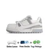 Trainer Maxi Designer Chaussures Flat Sneaker Trainer en relief en cuir décontracté en cuir blanc vert rouge Blue Fashion Plateforme pour femmes