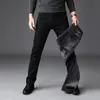 2023 Hommes Fi Winter Jeans Hommes Noir Slim Fit Stretch Épais Veet Pantalon Chaud Jeans Casual Pantalon Polaire Mâle Plus Taille m4jm #