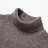 Mens Sweaters Autumn Winter Men Sheep Wool Turtleneck Sweater Business Casual Warm Thick Plover High Quality Brand Clothing Drop Deliv Dhjgc